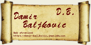 Damir Baljković vizit kartica